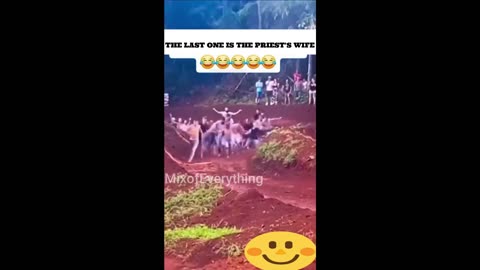 THE LAST ONE TO ARRIVE IS THE PRIEST'S WIFE
