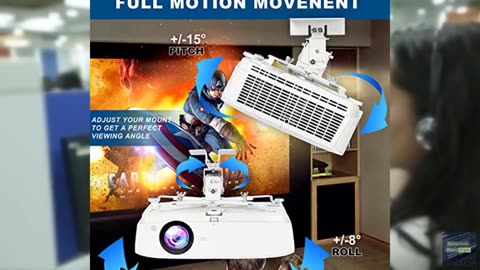 DAWASAPAT Adjustable Projector Ceiling/Wall Mount - 3-in-1 Universal Bracket for
