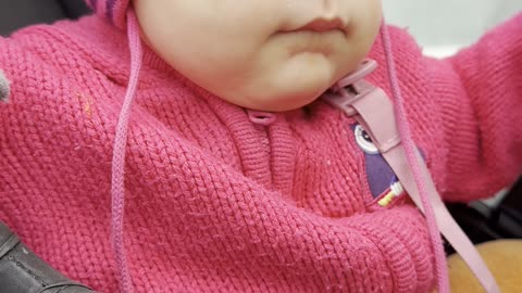 Sleepy Kayla Close-Up on Our Walk 😴👶