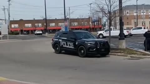 Transit Police at Madison/West 117th Street RTA Station In Cleveland Ohio