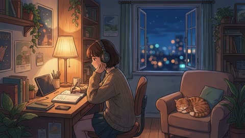 Rainy Ambient Lo-Fi for Relaxation & Deep Focus | Nature Soundscape (1 Hour)