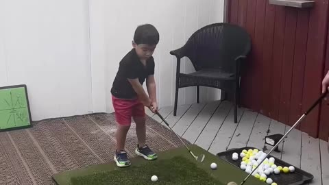 Playing Golf With Tuna the Dog