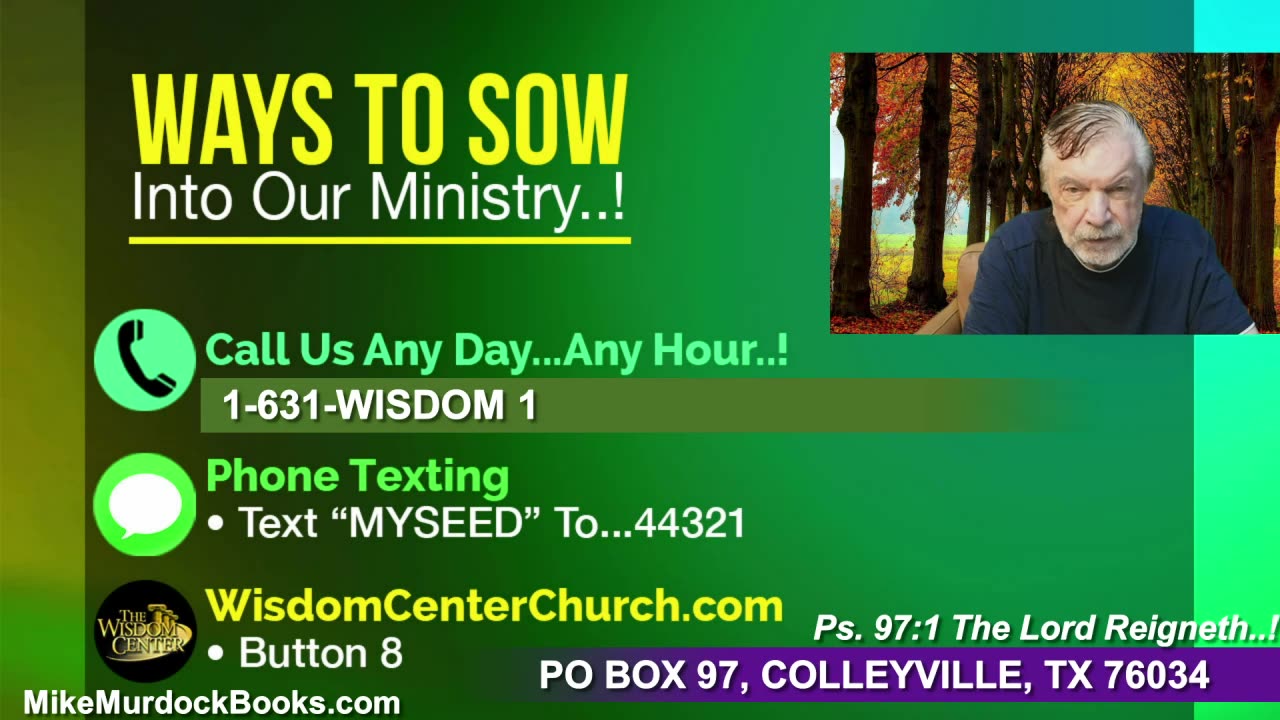Re-Air: Wisdom Moments With Mike Murdock..!!!