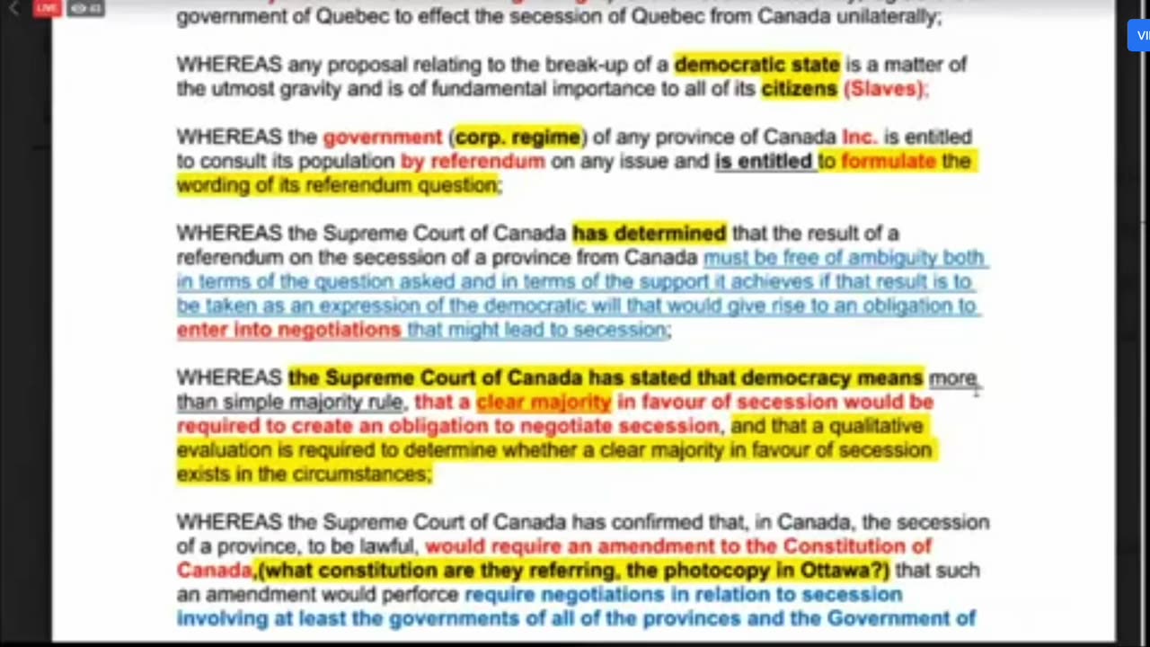 Doug Force explaining the Clarity Act, 2000