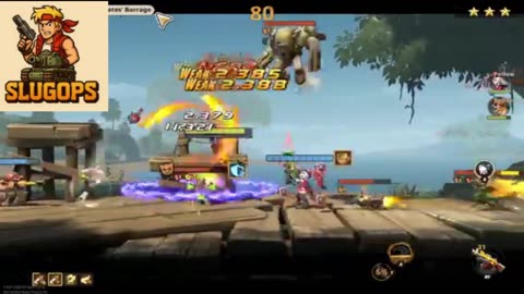 I earned two stars for this challenge in Metal Slug Awakening