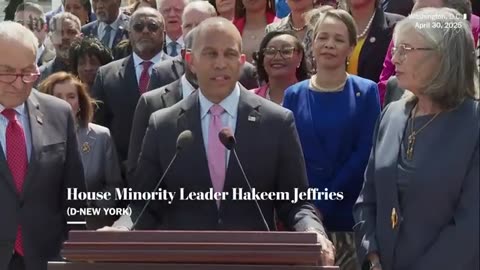 Jeffries excoriates Trump over first 100 days