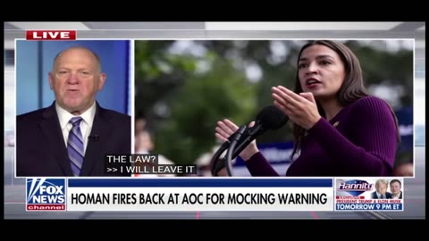Tom Homan has asked the DOJ to probe AOC for helping illegal aliens avoid ICE