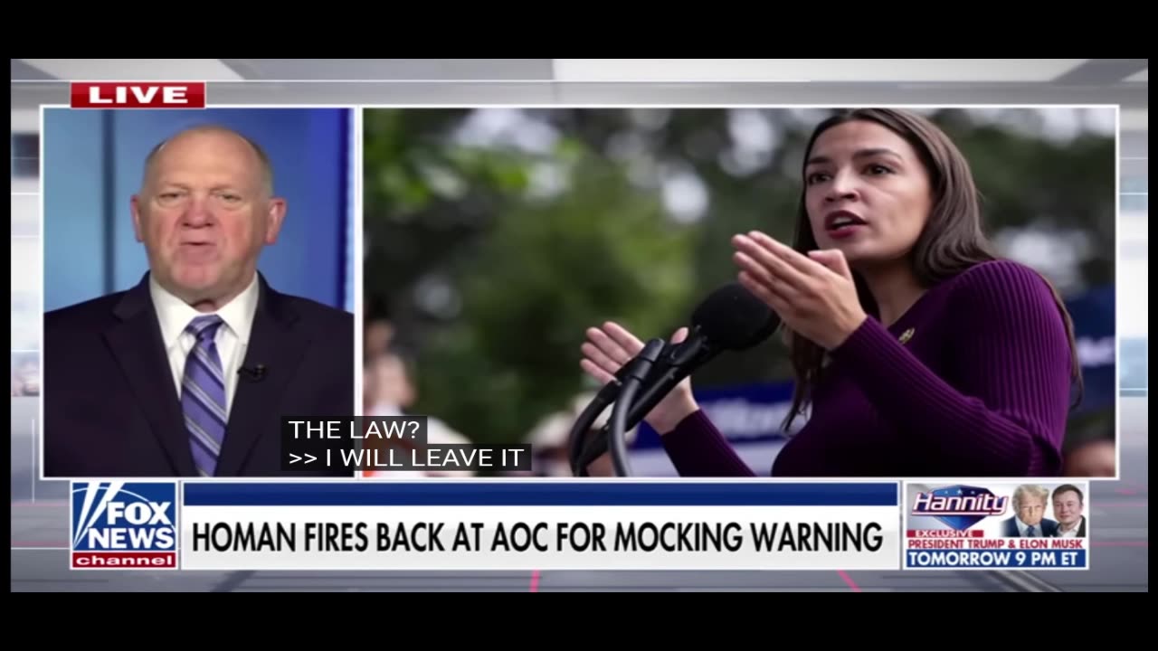 Tom Homan has asked the DOJ to probe AOC for helping illegal aliens avoid ICE