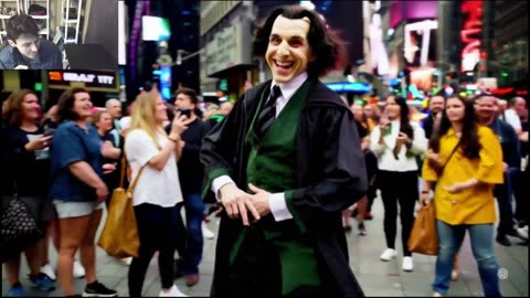 Outtake #3,078 Of Severus Snape From Harry Potter Series Is Dancing At Times Square, New York Fake