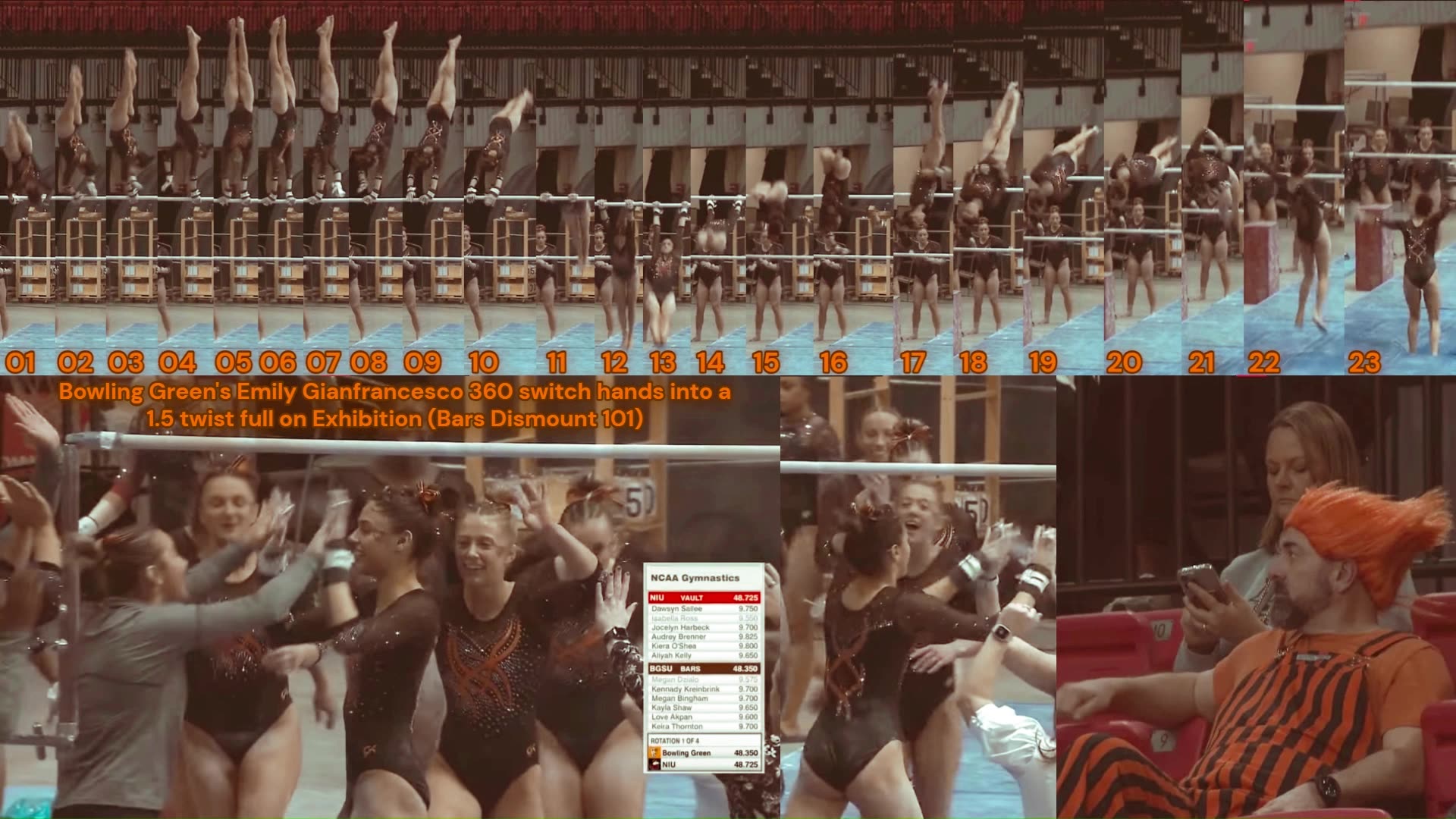 Prototype 112: Emily Gianfrancesco 360 switch hands into 1.5 twist full dismount (Bars 101)