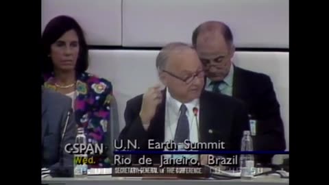 Opening Speeches at Earth Summit 1992 | Maurice Strong and King Carlos XVI Gustaf