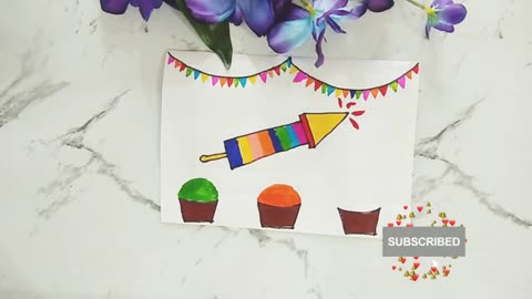 DIY Holi cards ⧸ DIY greeting card making ideas #holi #festival #viralvideo