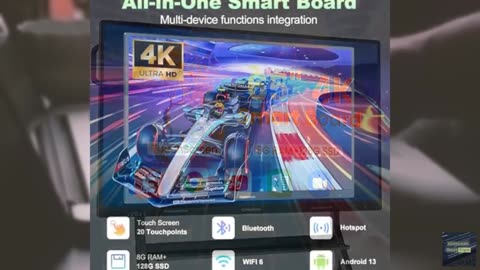 COOLHOOD 65" Smart Board, 4K UHD Touchscreen Interactive Digital Whiteboard Disp