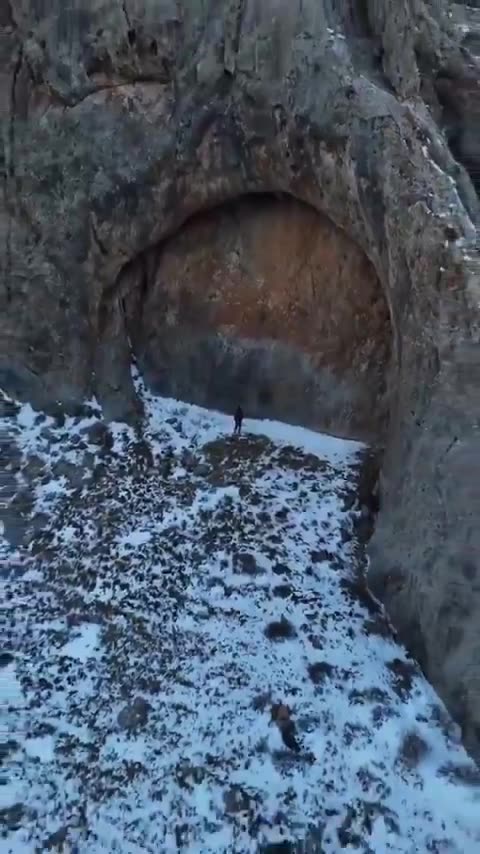 Explorers have found a curious geological formation that looks like a giant doorway