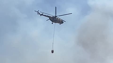 There is a forest fire in the village 2