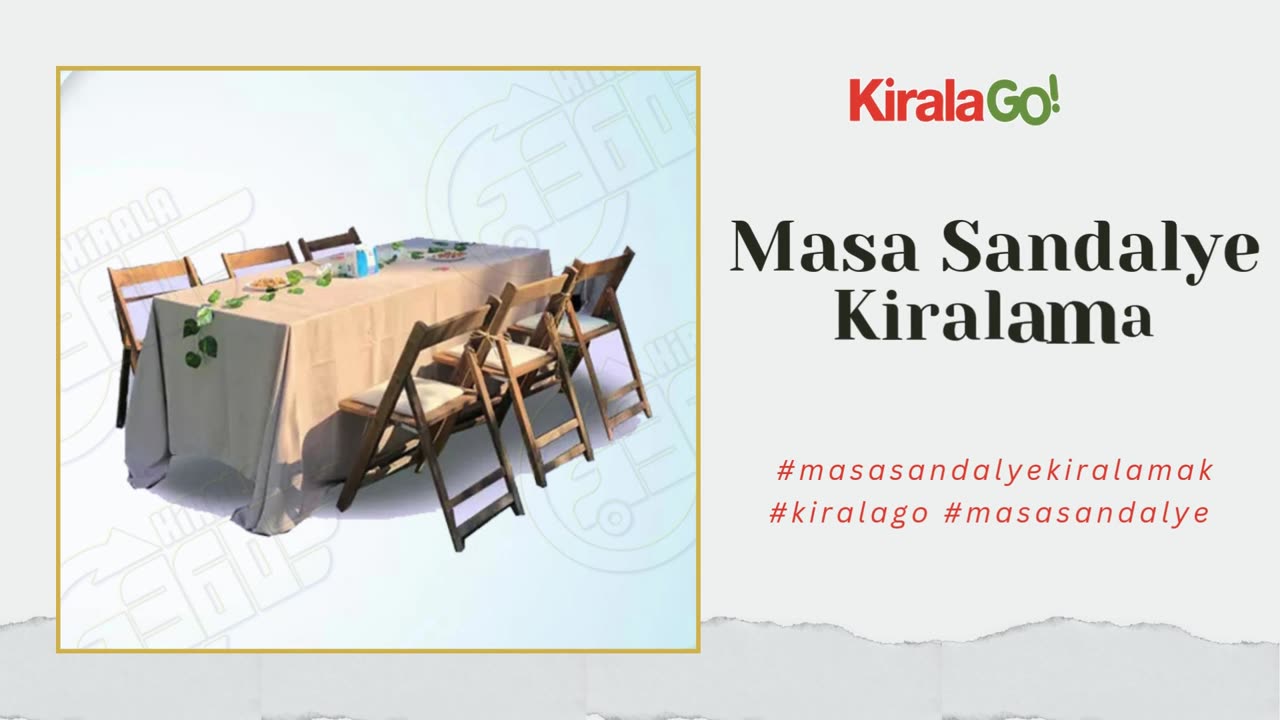 Masa Sandalye Kiralama