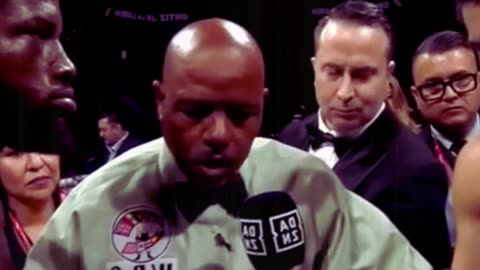 Fighters headed to the referee for final instructions.