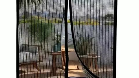 Easy-Install Magnetic Mesh Curtain for Summer