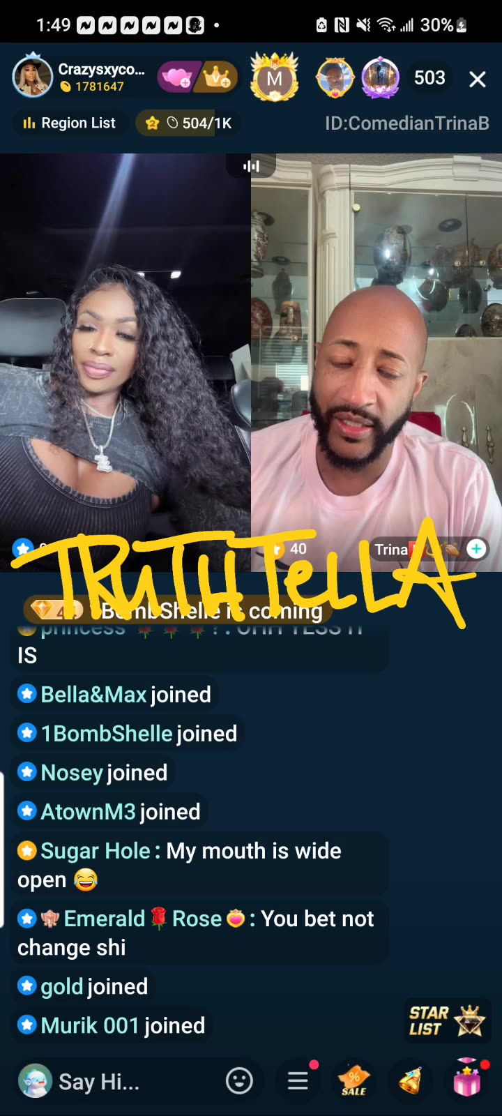 CRAZYSEXYCOOL LINED UP WITH TRINA B WHO SUGGEST SHE USE LESS MAKEUP