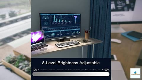 ABCidy Under Monitor Light Bar, RGB Screenbar Light Desk Lamp Computer, Dimmable LED with