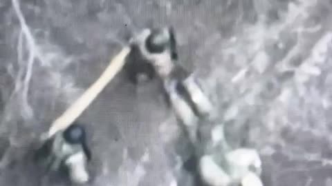 Russian troops observed by drone, then artillery. Ukraine 2023 [МАДЯР]