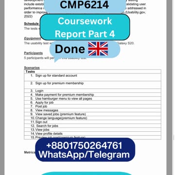 Student Work (Report) | CMP6214 Part 4 LearnAnywhere UX Report | Birmingham City University