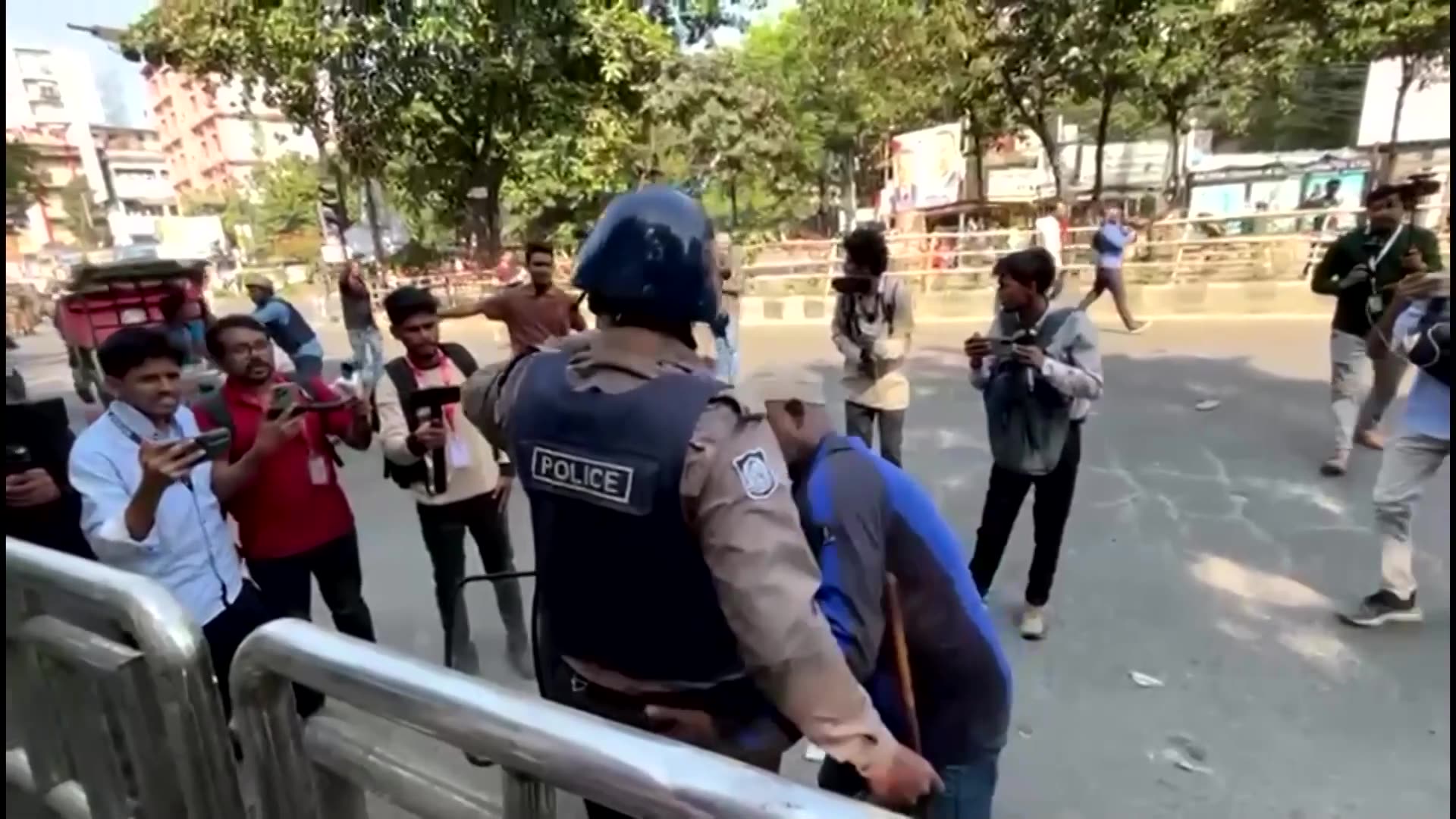 Protesters clash with police before Hasina death penalty verdict