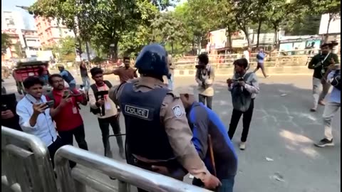 Protesters clash with police before Hasina death penalty verdict