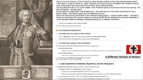 King Theodore wearing Star of Repham? No such thing as a Star of David