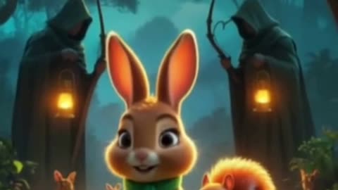 Brave Rabbit’s Jungle Rescue 🐇🌙 | Suspenseful Kids Story with a Lesson