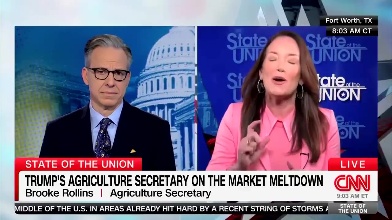 Jake Tapper Flustered After Trump Official Suggests He's On The Democrats' Side
