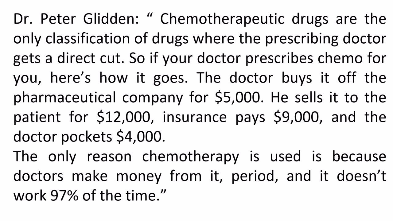 Chemo and Radiation are a Scam