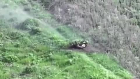 Russian Soldier Can't Figure Out What Hit Him... He's Stumped