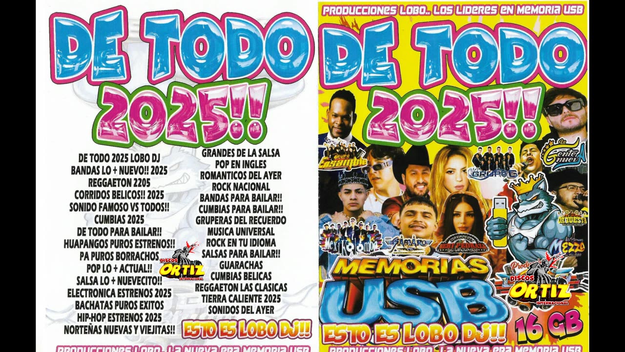 USB DE TODO 2025!! LOBO STUDIO---Discos Ortiz 2025