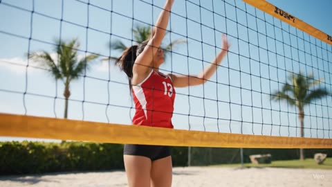Woman Playing volleyball A.I clip