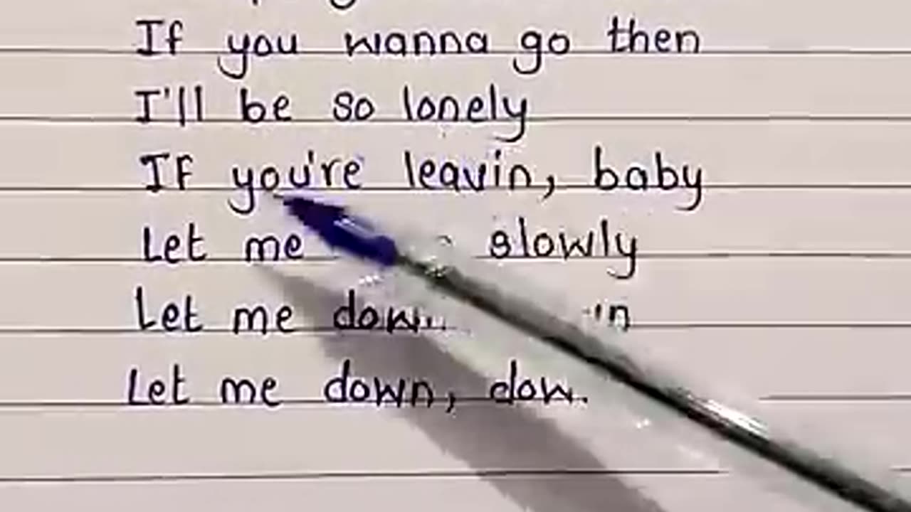 Let me Down slowly song lyrics
