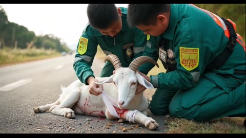 "Not all heroes wear capes—some wear scrubs and save goats!