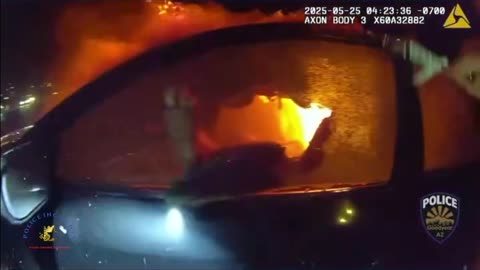 Goodyear Officer Rescues Firefighter’s Daughter from Burning Car