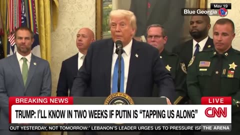 Trump gives Putin “Two weeks” Trump on April 27: "Two weeks." Trump on May 19: "Two weeks." Trump yesterday : "Two weeks."