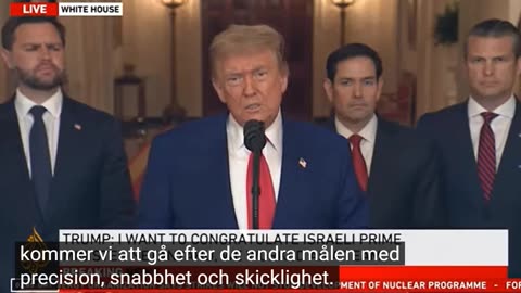 # 1493 - Trump meddelar att USA bombat Iran. Säger sedan att han älskar Gud.
