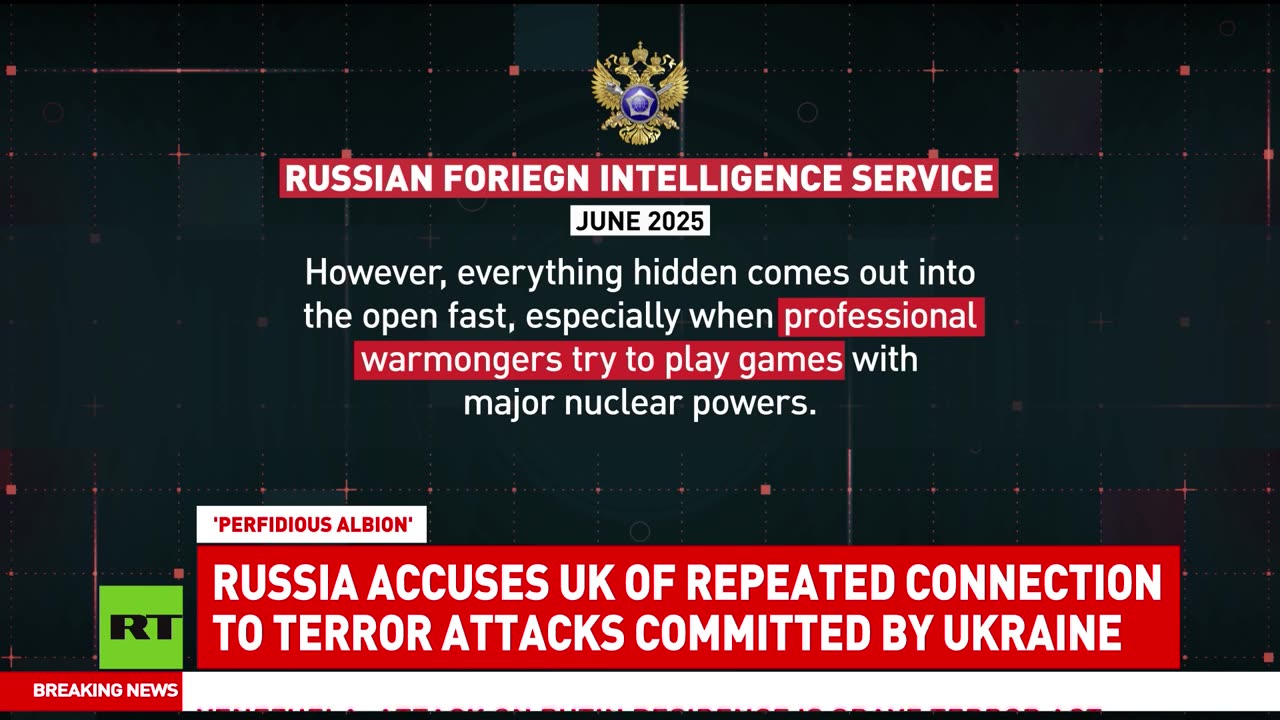 Russia accuses UK of repeated connection to Ukraine's terror attacks