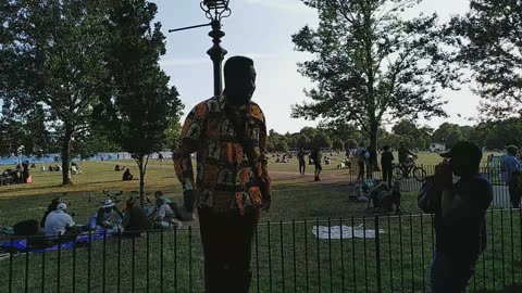 Preacher Daniel Is Dealing With Some Muslims And Their Time Wasting Questions At Speakers Corner