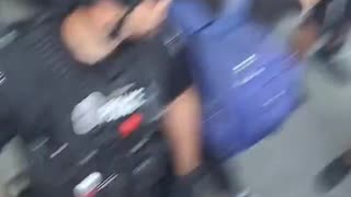Antifa chants “Fck you pigs”, as cops save a Christian mother and child from their crowd.. 👀