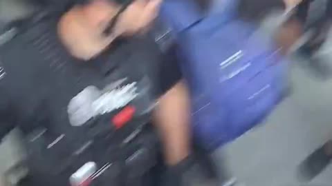 Antifa chants “Fck you pigs”, as cops save a Christian mother and child from their crowd.. 👀