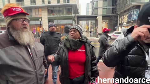 Tensions get a little hot with people waiting on line for 6 hours in the cold