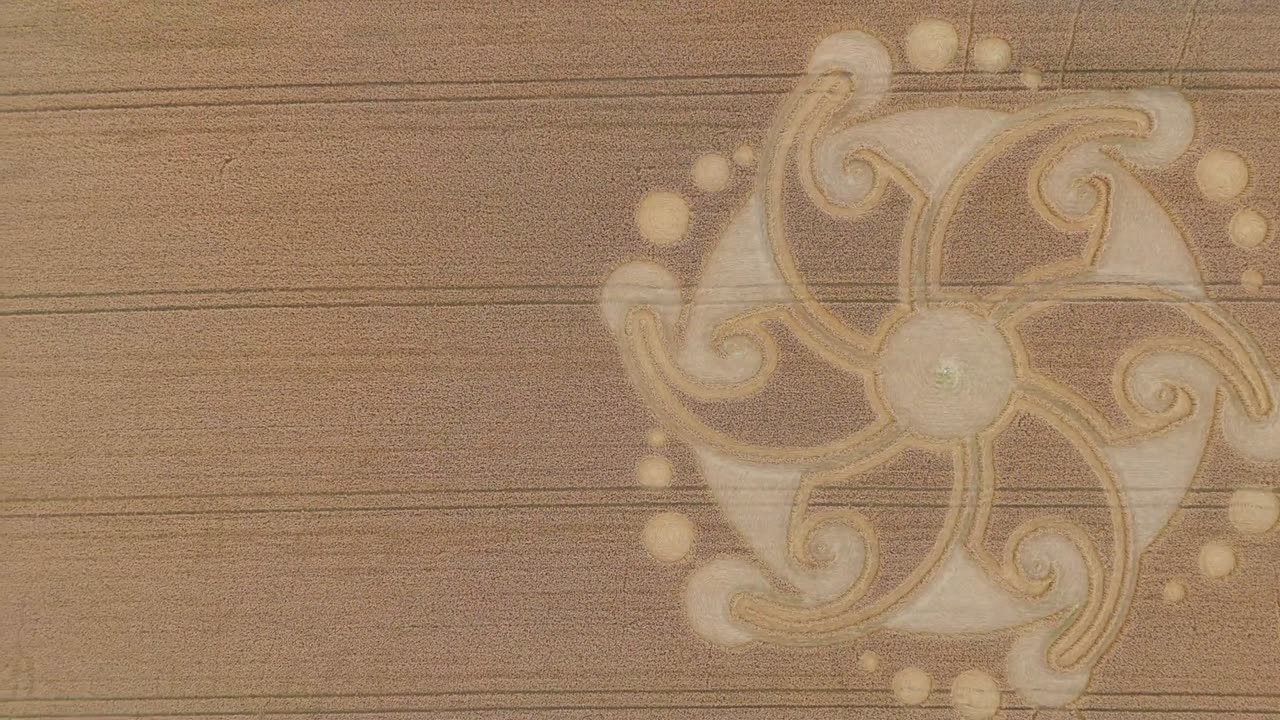 Crop Circle 2024 ; Etchilhampton, Wiltshire, Royaume-Uni - Modification du 29 août 2024 (4 K)