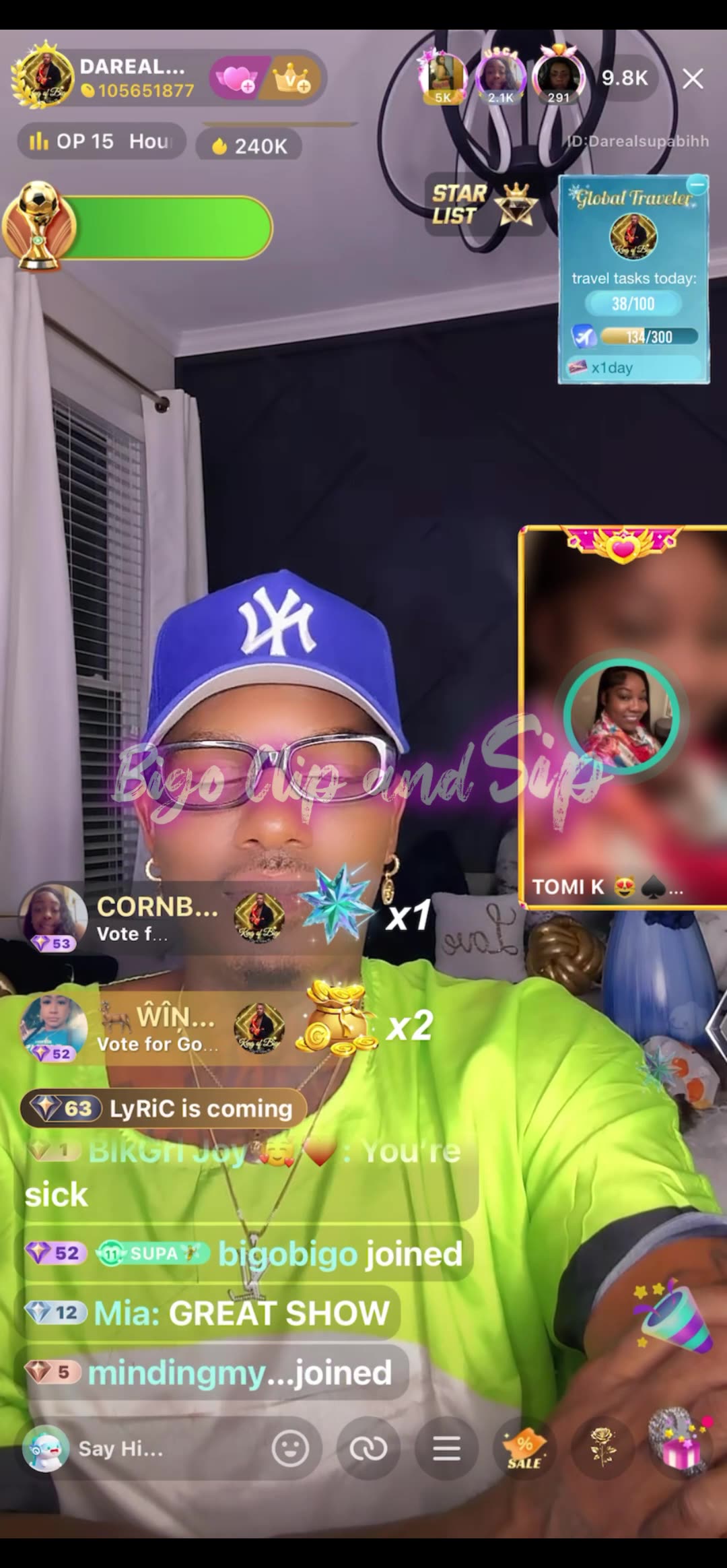 Supa talks to TrinaB about TomiKay being on the show-Tomi joins 9/4/25 #bigoclipandsip