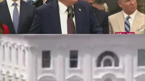 Trump reacts to the viral video of a large object supposedly being thrown from a White House window