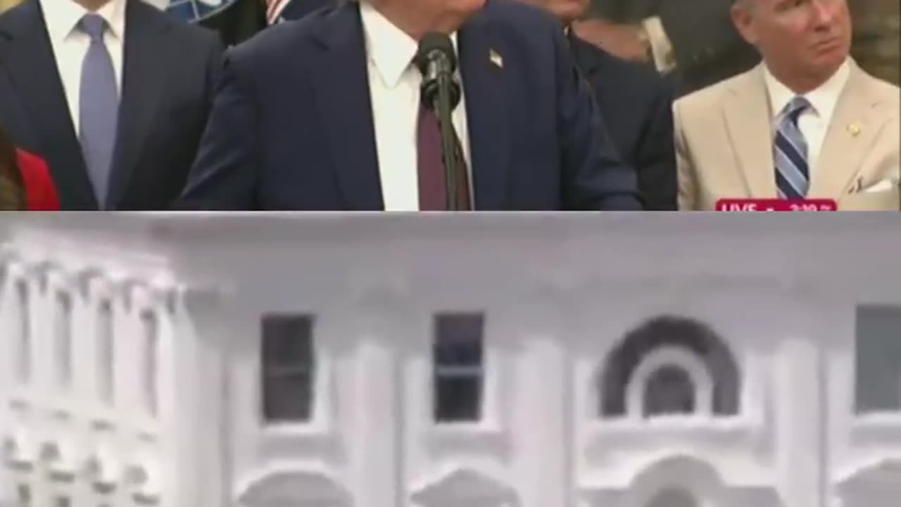 Trump reacts to the viral video of a large object supposedly being thrown from a White House window