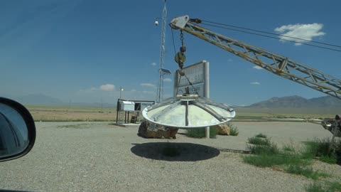 Flying saucer hangin out, quite literally!